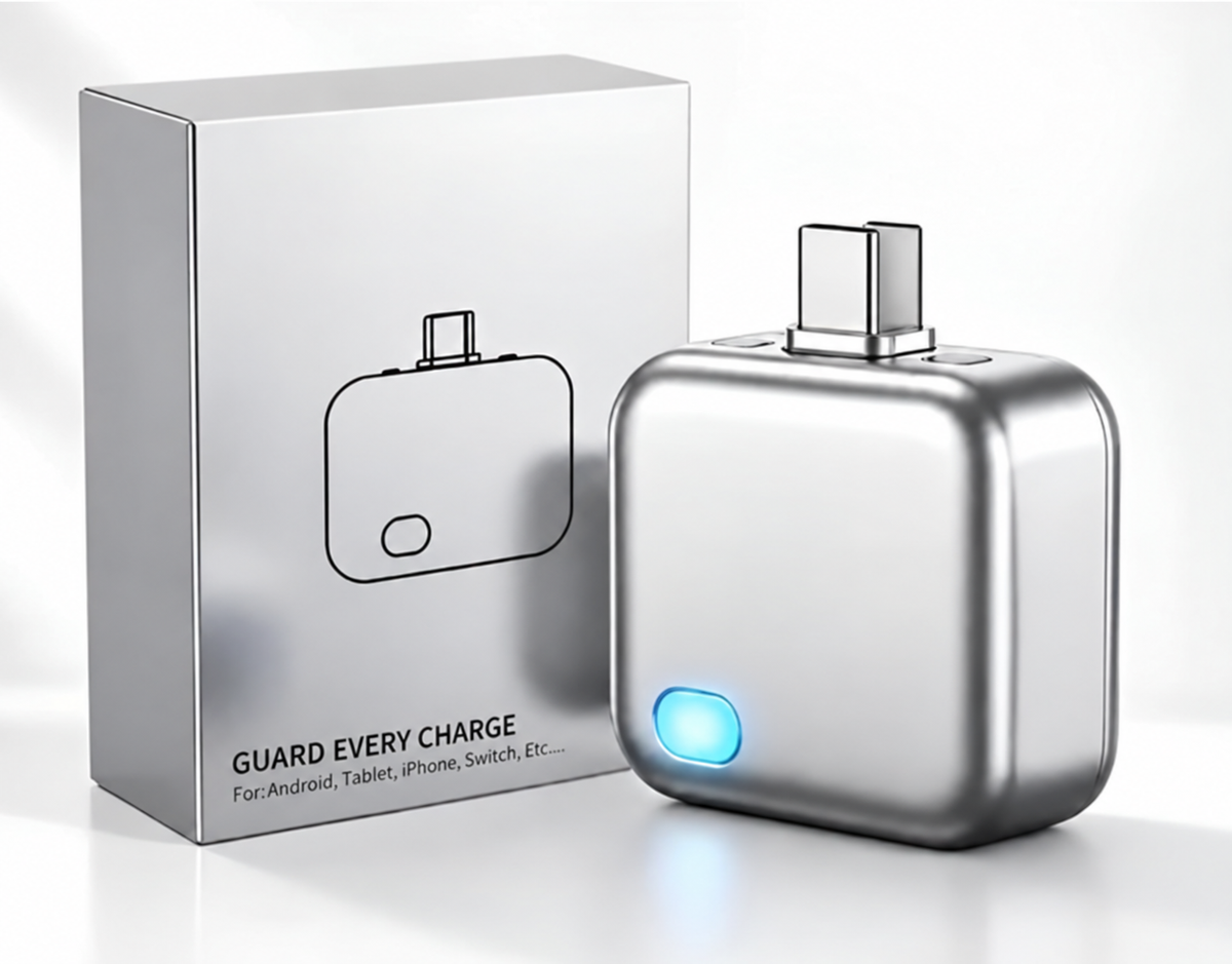 Smart USB-C Auto Disconnect Charging Adapter – Compact Fast Charger